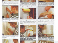 Наклейка обоев в проблемных местах